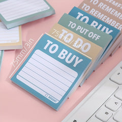 60 Sheets Cartoon Sticky Notes for Student Memo Book