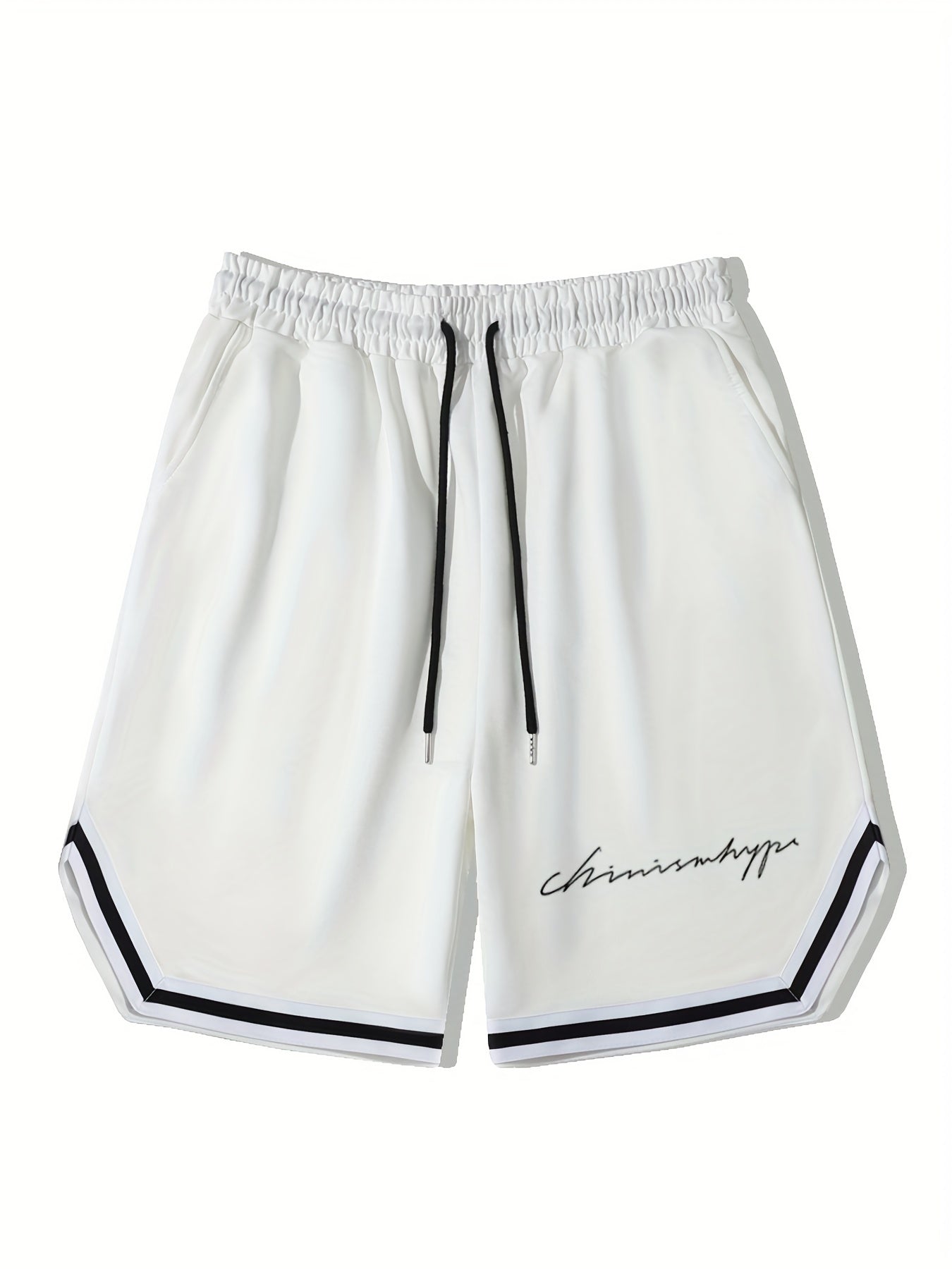 Men's Streetwear Shorts Letter Print Drawstring Stretchy Short Pants