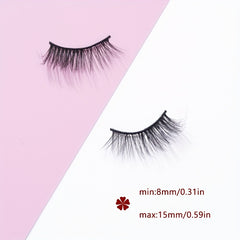 10 Pairs Cat Look Eyelashes Wispy Cross Eye Lashes 15mm