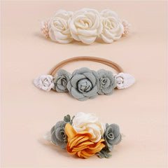 3 Pcs Cute Flower Hairbands for Baby Girls Infants Toddlers