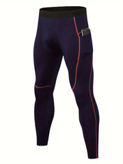 Men's Comfy Leggings With Pocket Active Quick Dry Stretch Sports Pants