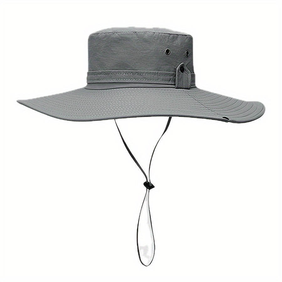 Waterproof Fishing Hat with Large Brim, Outdoor Sunscreen Cap