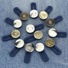 5pc Button Extender For Pants Adjustable Waist No Sew Buttons Easy To Use