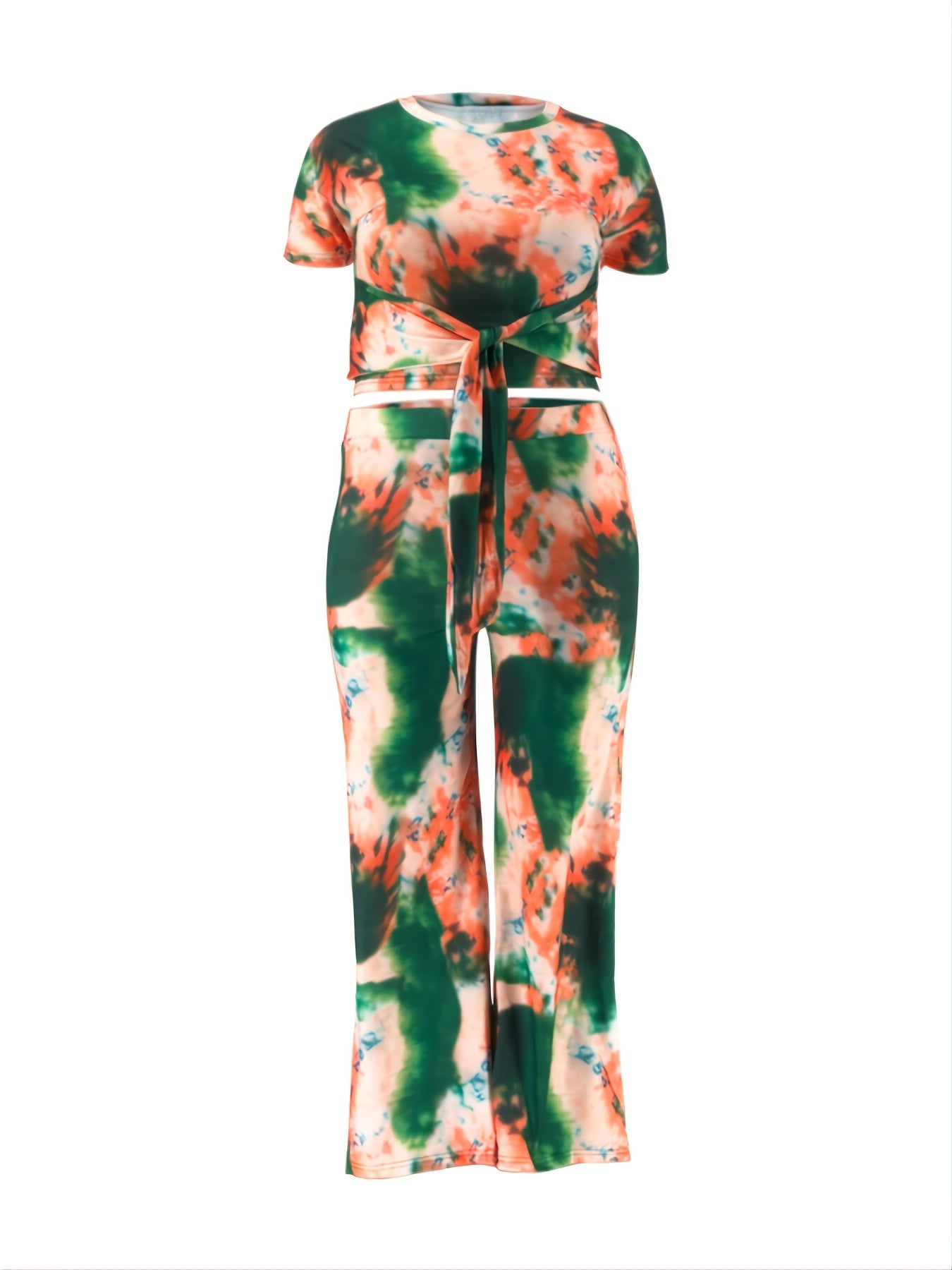 Tie Dye Crop Top & Sweatpants Set 2pcs Co ords