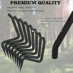 8pcs Outdoor Tree Steps Holds 500lbs Climbing Mountain Tree Stand Non Slip Steel