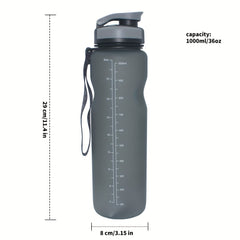 1000ml Leak Proof Water Bottle with Slogan Graphic