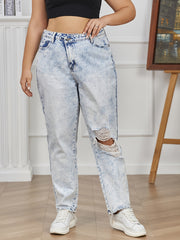 High Rise Tapered Leg Jeans