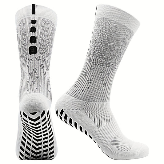 Men's Creative Pattern Mid Crew Sport Socks - Sweat Absorbing Nylon Blend