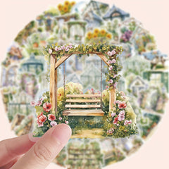 50 Transparent Garden Hut Graffiti Stickers - Vinyl Decorative Stickers