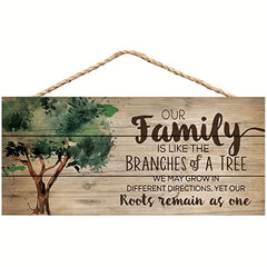 Family Branches Wood Hanging Sign Wall Art