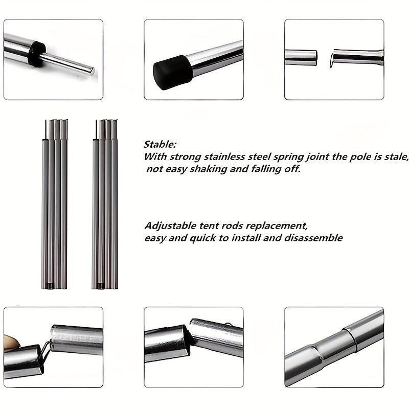 Adjustable Telescopic Tent Pole Set for Outdoor Canopy