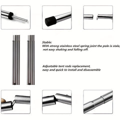 Adjustable Telescopic Tent Pole Set for Outdoor Canopy
