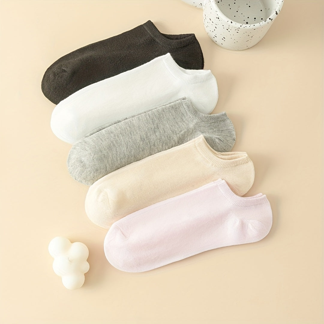 5 Pairs Soft Lightweight Low Cut Socks Women's Stockings