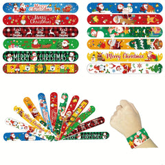 12pcs Christmas Dress Up Gift Clap Ring Bracelet Set