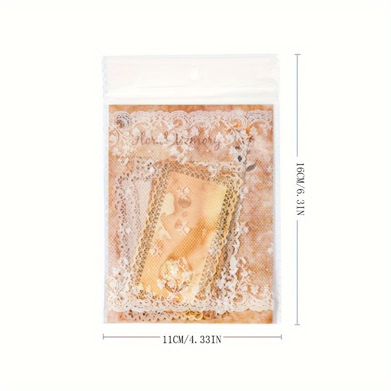 Flower Opening Period Lace Retro Floral Journal Sticky Note