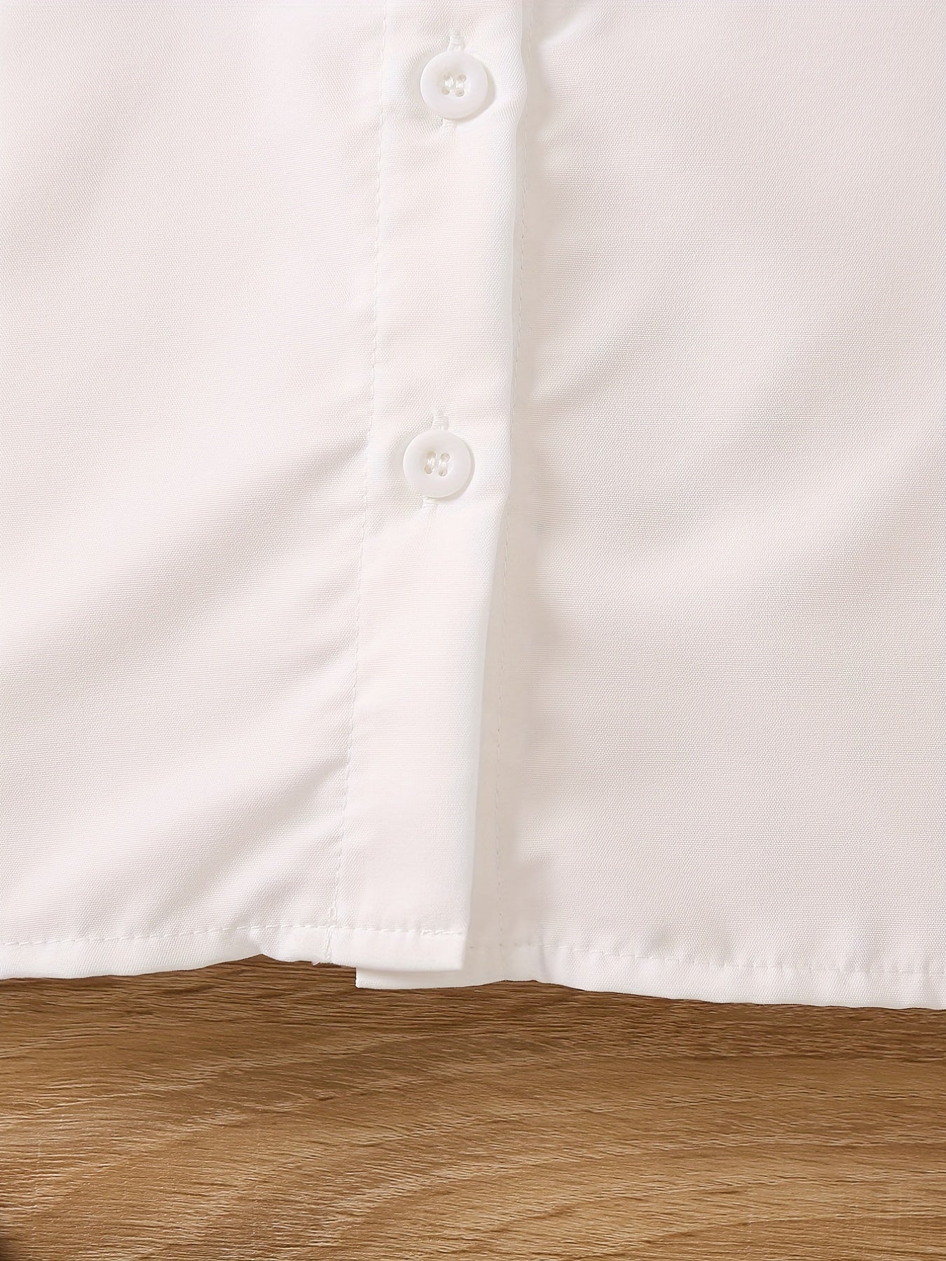 Girls Embroidered Collar Button Down Short Sleeve Shirt