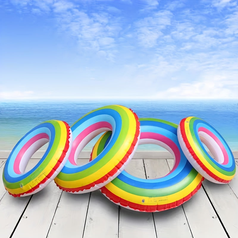 Rainbow Watermelon Inflatable Pool Party Float for Adults & Kids
