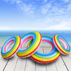 Rainbow Watermelon Inflatable Pool Party Float for Adults & Kids
