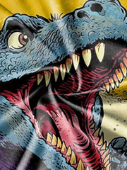 Comics Dinosaur Print Boy's T shirt Kids Casual Short Sleeve Summer Top