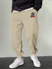 Men's Cartoon Skull Print Joggers Casual Stretch Sports Pants