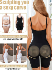 Seamless Solid Shaping Bodysuit Tummy Control Butt Lifting Body Shaper