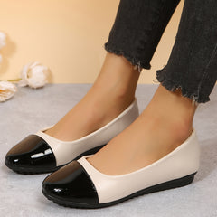 Women's Colorblock Flat Shoes Slip On Casual Walking Shoes