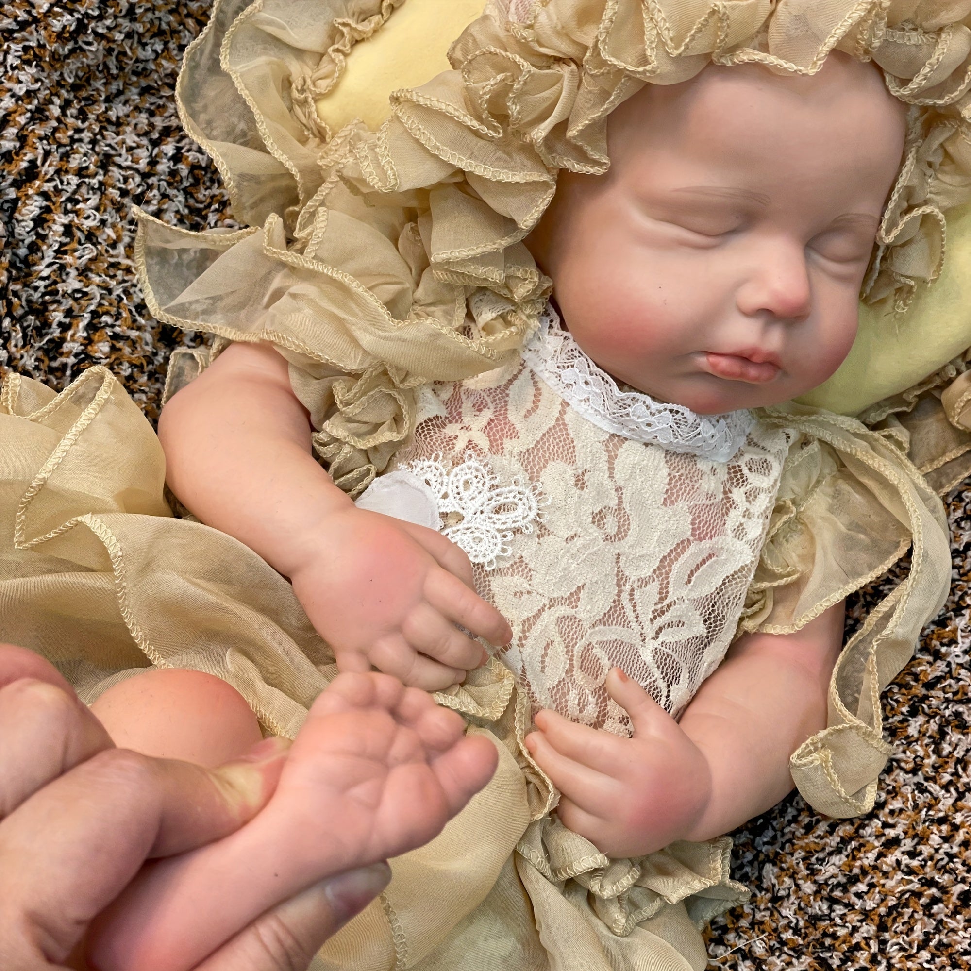 18 Inch Silicone Doll with Dress for Christmas