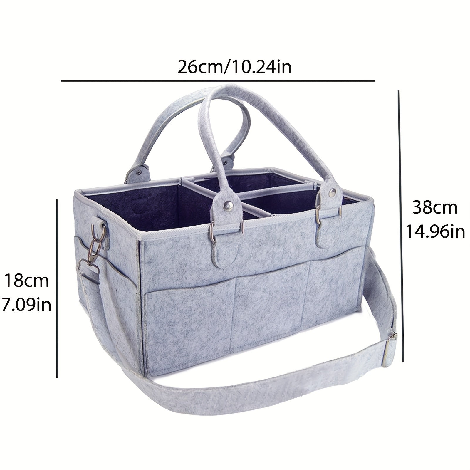 Baby Nappy Caddy Organiser With Foldable Diaper Bag