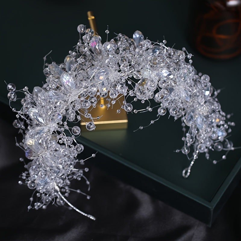 Royal Baroque Crown Full Size Tiara Rhinestone Princess Birthday Wedding