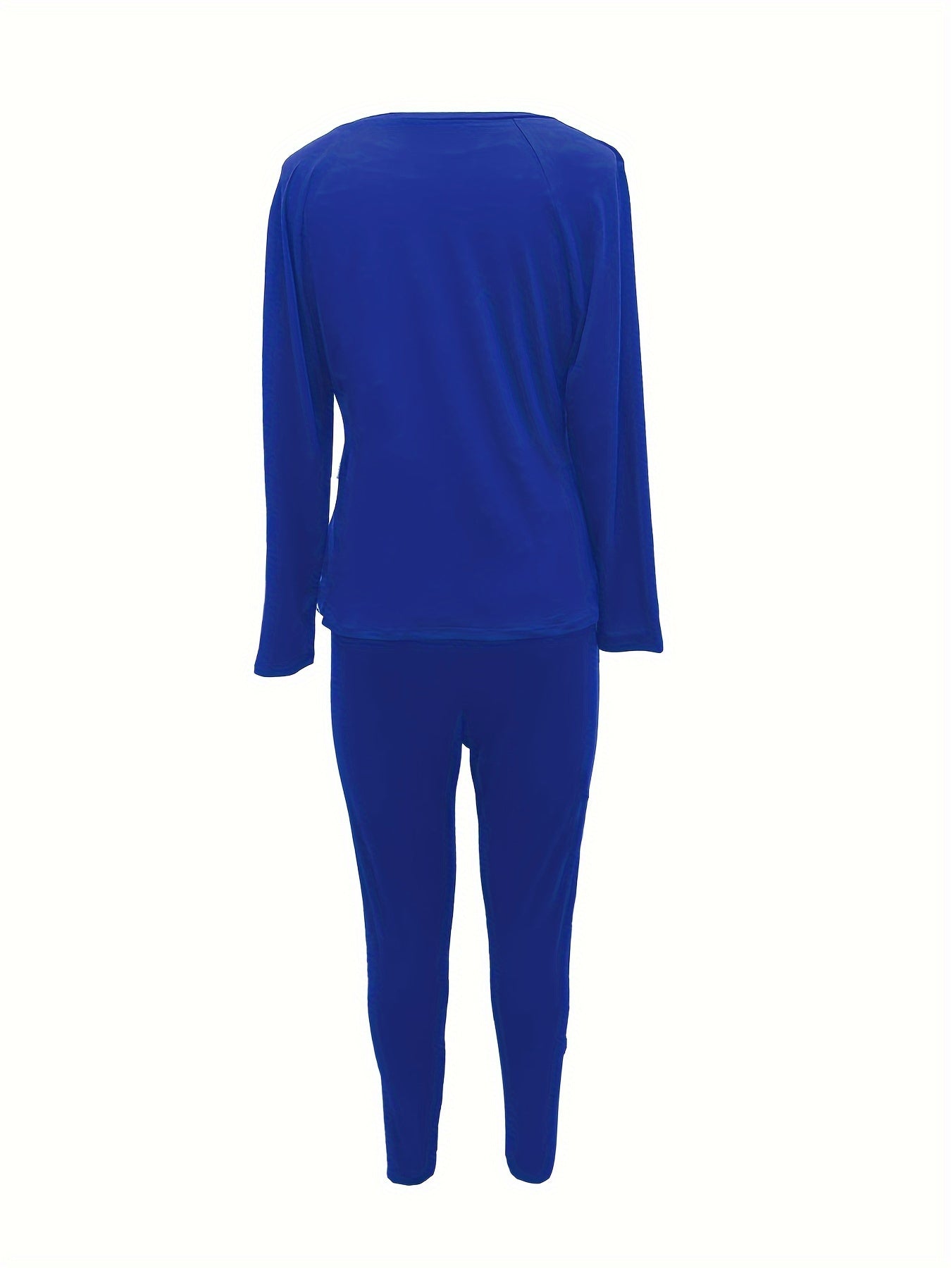Solid Long Sleeve Top & Leggings Set