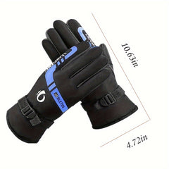 Winter Warm Velvet Gloves Cycling Cold Windproof Touch Screen Sports Gloves