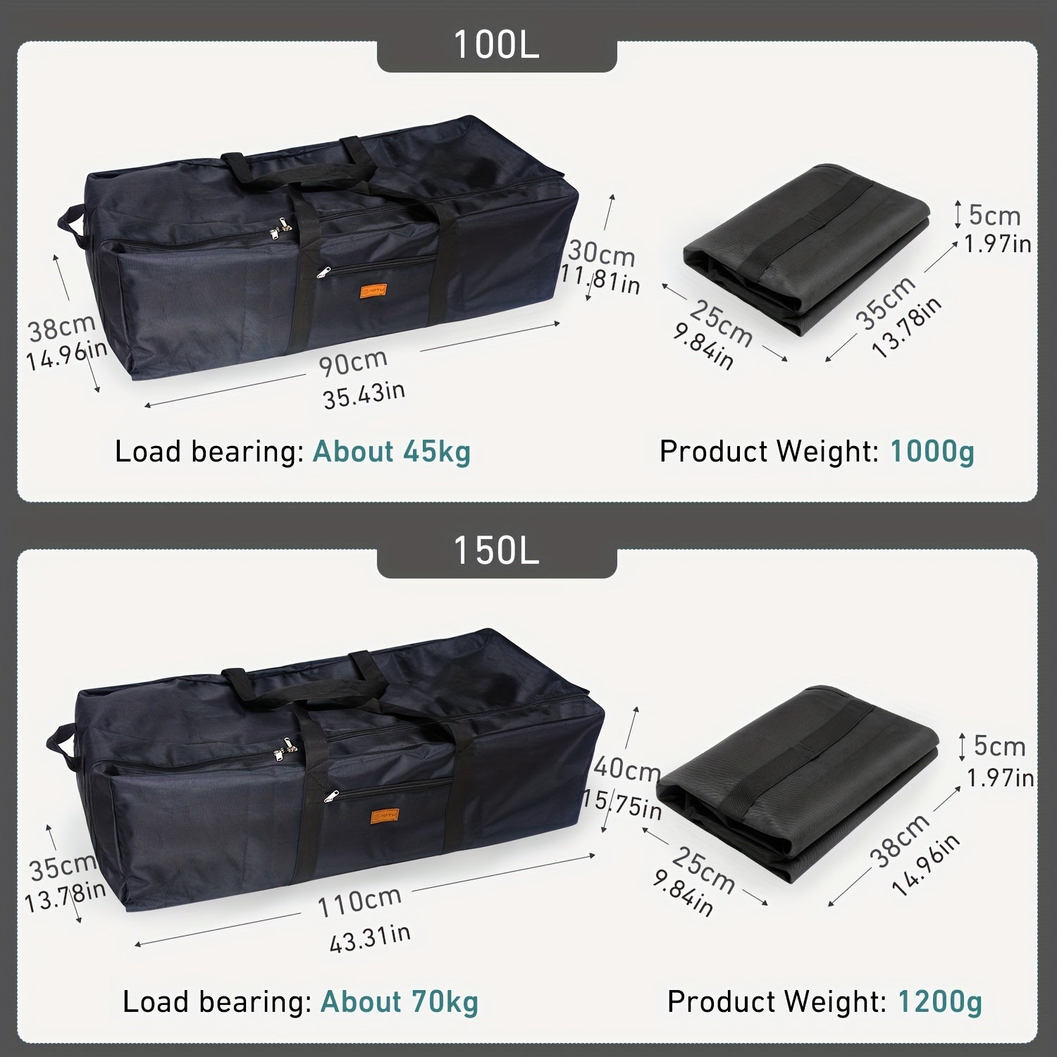 Large Capacity Waterproof Tent Storage Bag for Camping & Travel