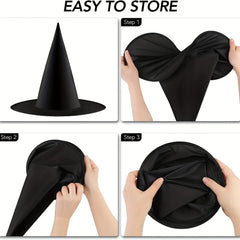 Witch Hat For Makeup Dance Party Magician Witch Cosplay Prop Oxford Cloth