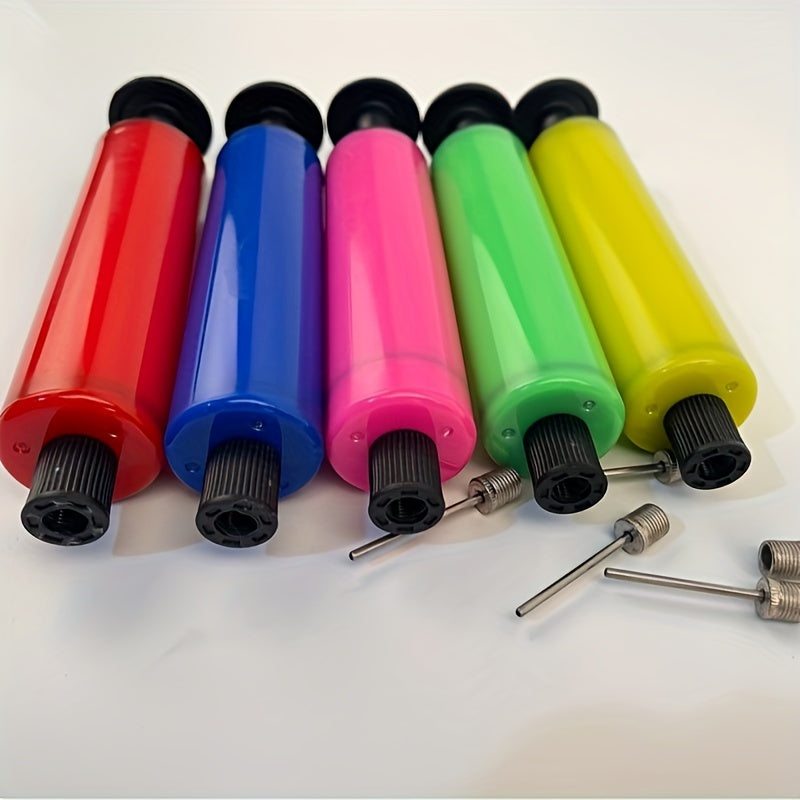 1pc Mini Hand Push Ball Pump Plastic Manual Inflator for Parties Random