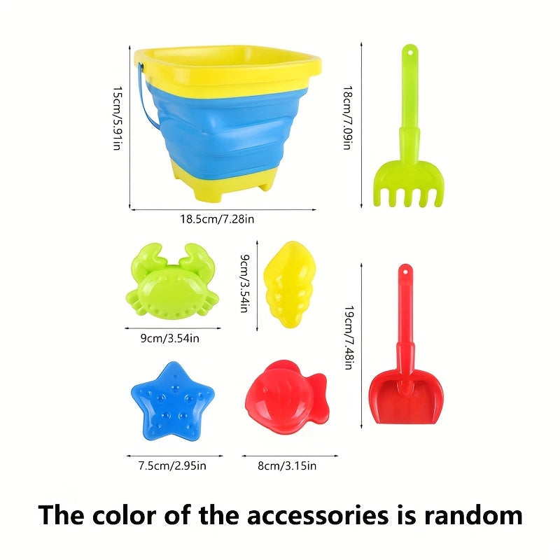 Kids Beach Toys Sand Water Play Set Folding Bucket Christmas Halloween Toy