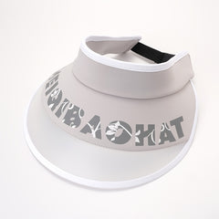 Letter Print Visors Sunscreen Hat UV Protection Face Cover Ponytail Cap
