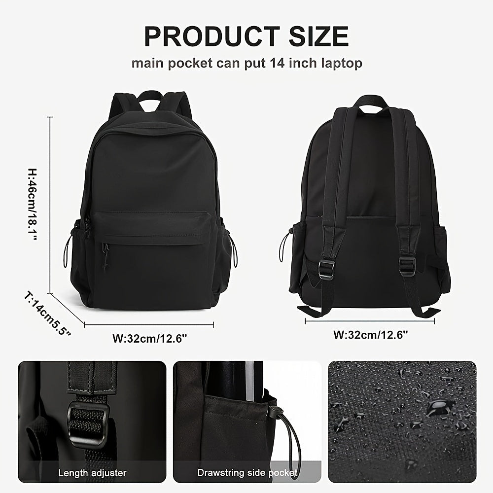 Stylish Unisex Laptop Backpack Durable Comfortable Straps Nylon Lined