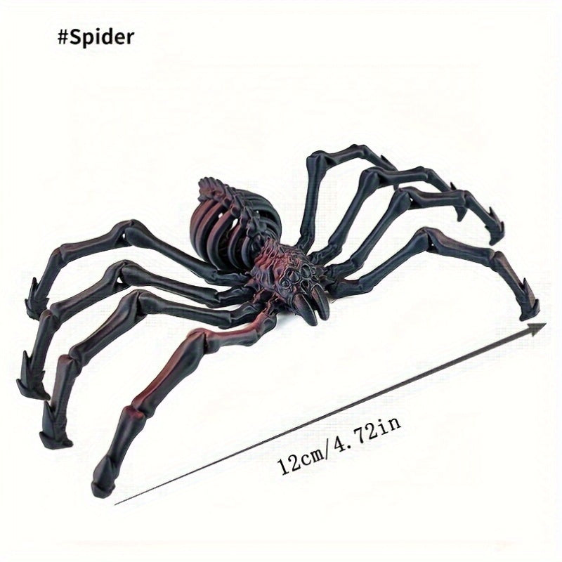 Flexible Spider Sculpture 3D Printed Multicolor Plant Material