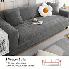 Dark Grey Elastic Sofa Slipcover Non-slip Furniture Protector