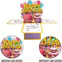 Happy Birthday Pop Up Card For Women Men Funny Bday Gift For Students