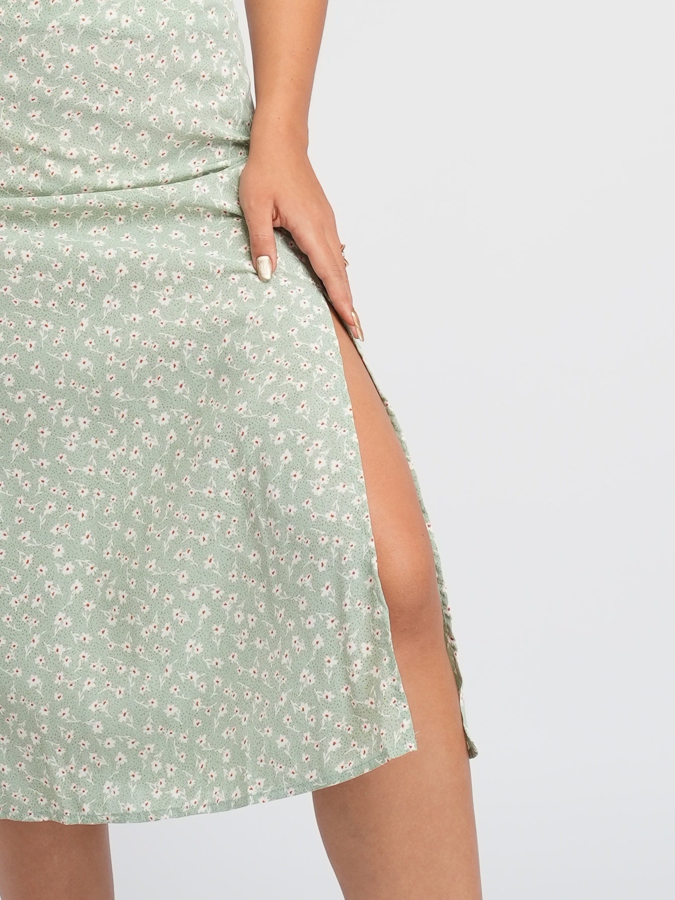 Ditsy Floral Slit Skirt Casual Loose Summer Women's Clothing