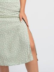 Ditsy Floral Slit Skirt Casual Loose Summer Women's Clothing