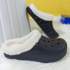 Women's Winter Plush Outwear Clogs - Warm & Stylish