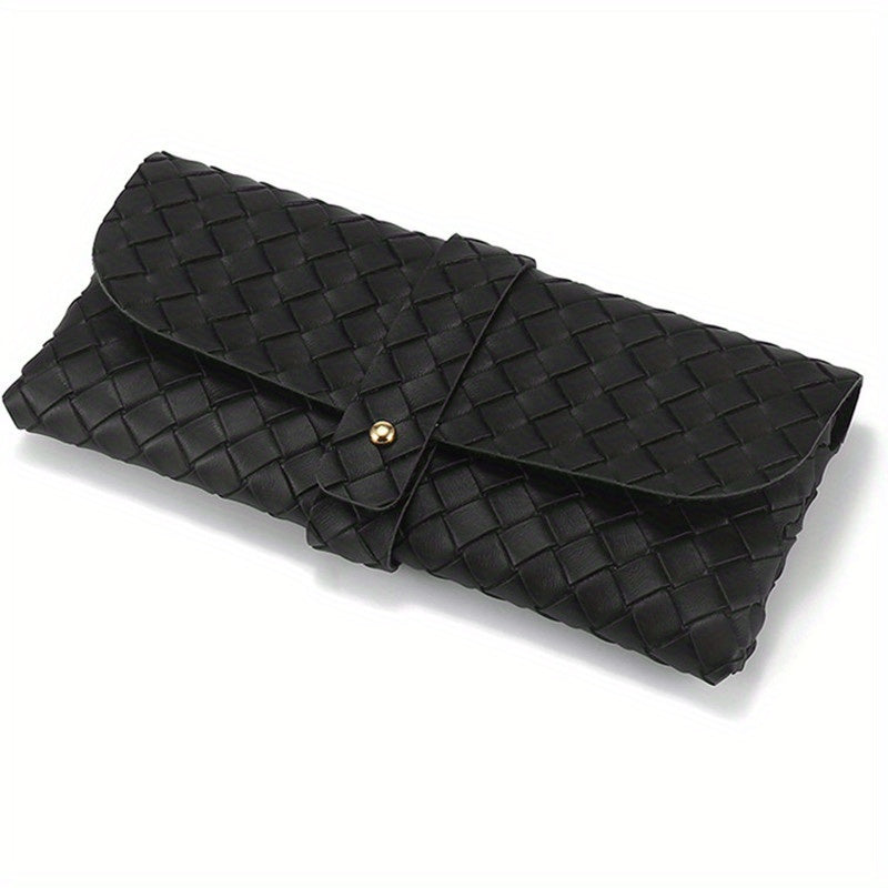 Soft Glasses Case Portable Ladies Glasses Box Eyewear Woven Pattern