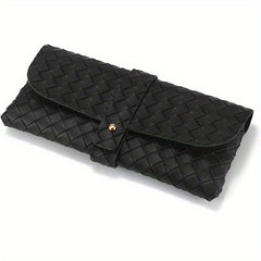 Soft Glasses Case Portable Ladies Glasses Box Eyewear Woven Pattern