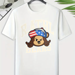 Men's Hip Hop Animal Pattern T-shirt Active Breathable Tee