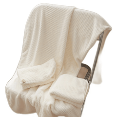2pcs Absorbent Non Fading Bathroom Towel Set for Adults and Children