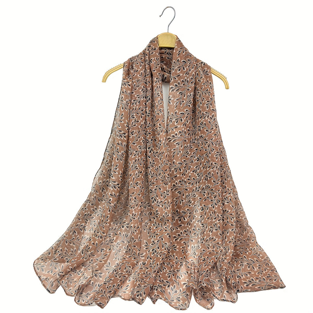 Boho Floral Print Scarf Hijab Thin Breathable Shawl Casual Windproof Head Wrap