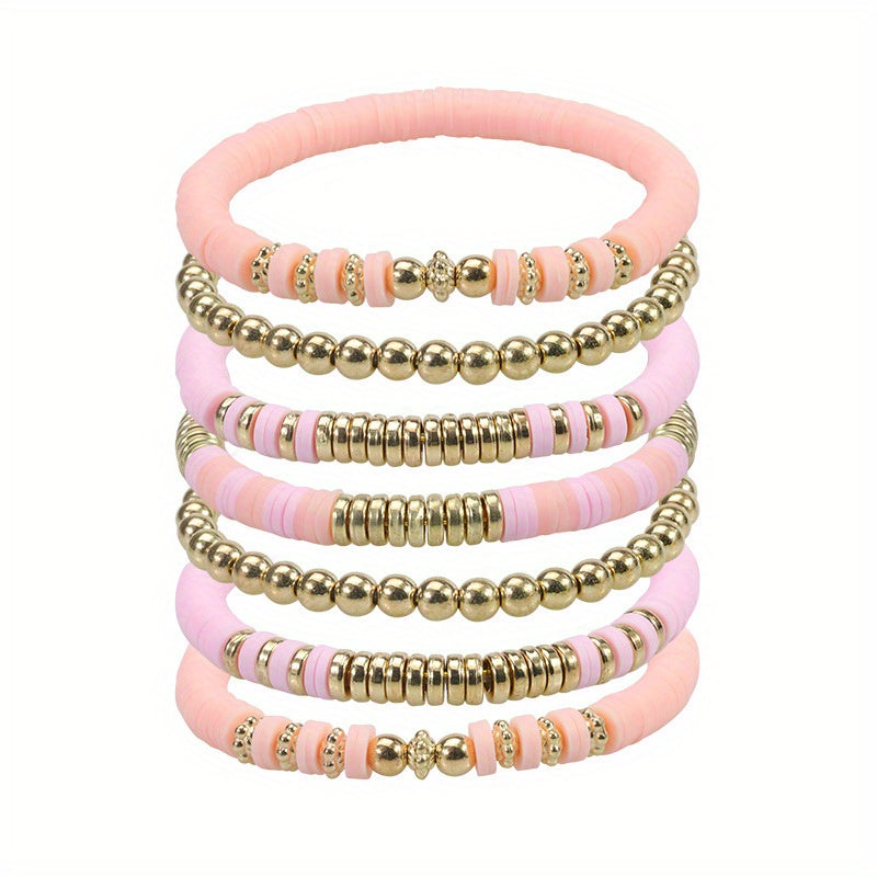 Colorful Soft Pottery Bracelet Set