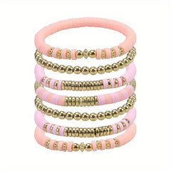 Colorful Soft Pottery Bracelet Set